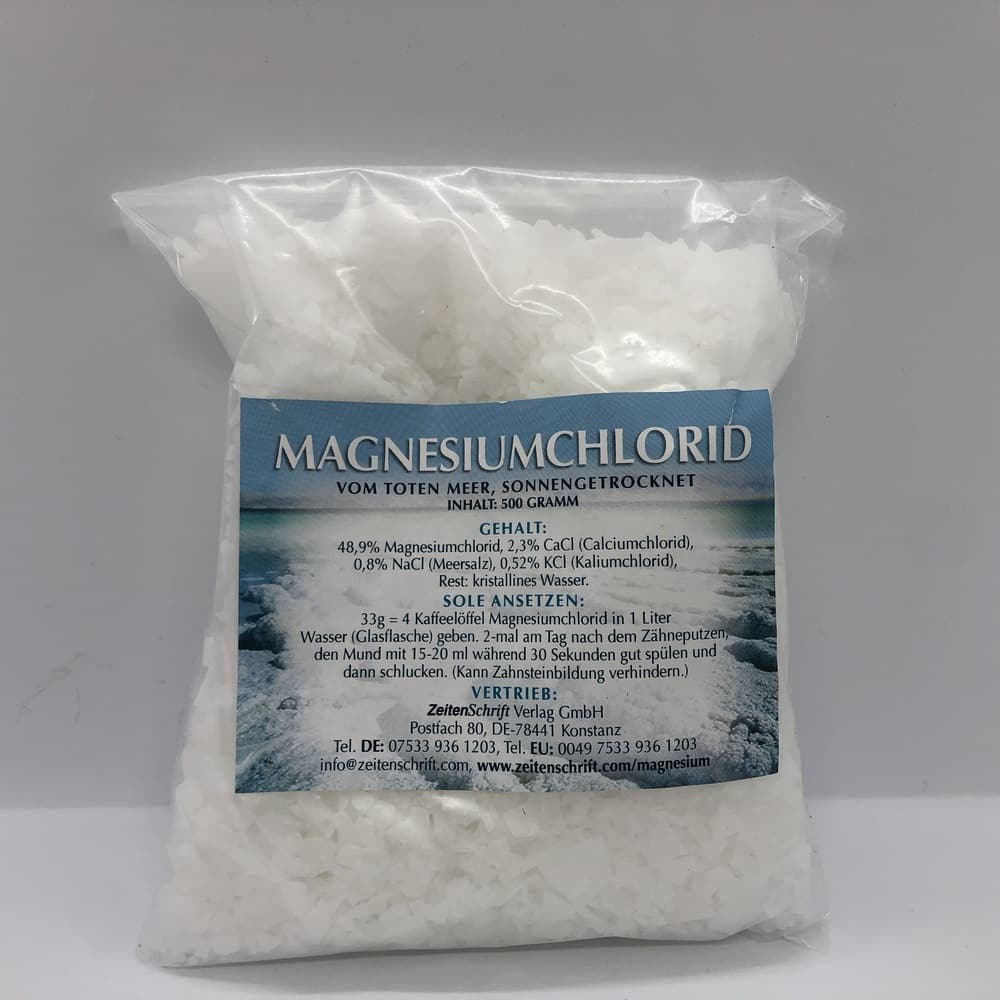 Magnesiumchlorid 500 g, Nehmen Sie Magnesium in einer besonders reinen und vom Körper schnell verwertbaren Form ein,