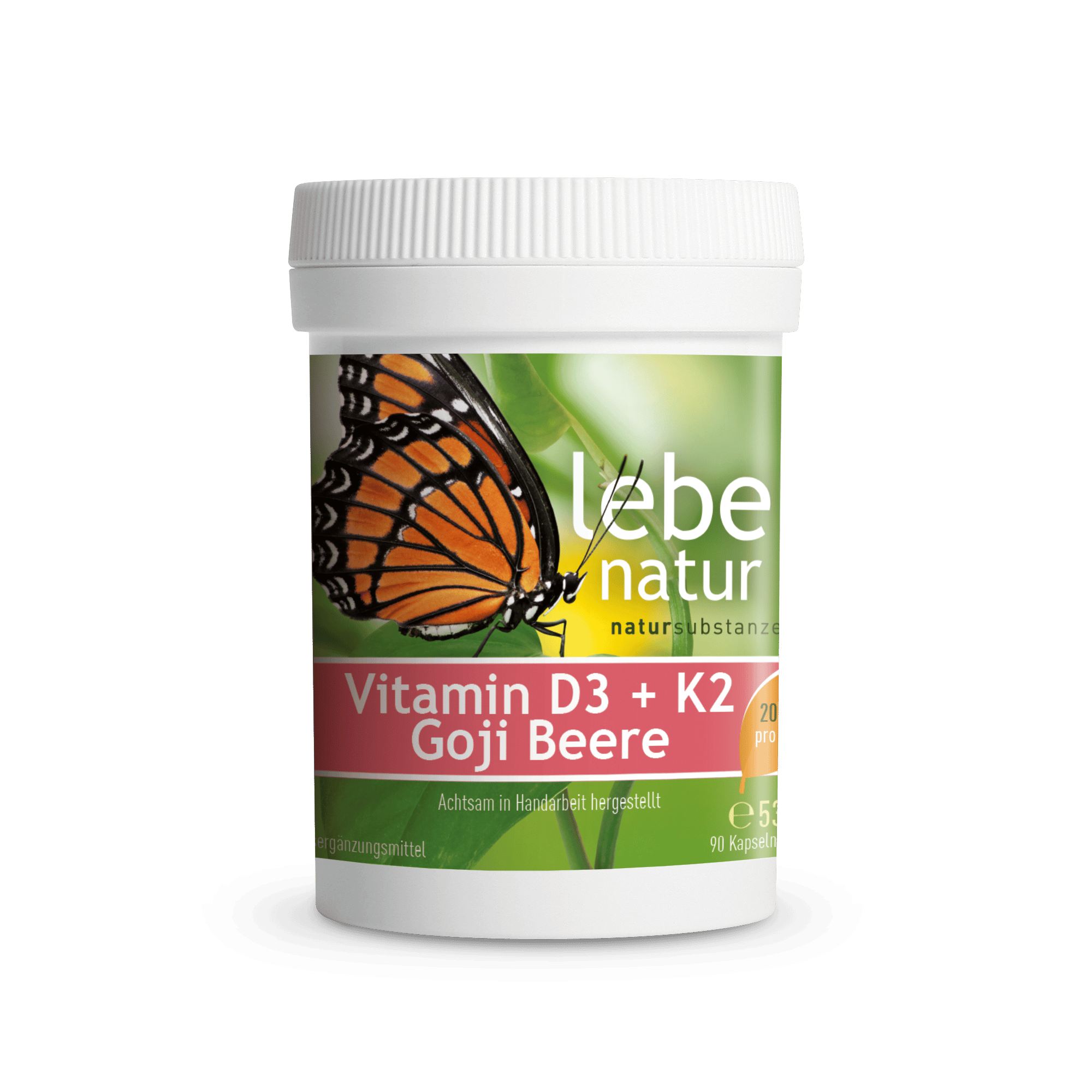 lebe natur® Vitamin D3 + K2 + Goji Beere 90er